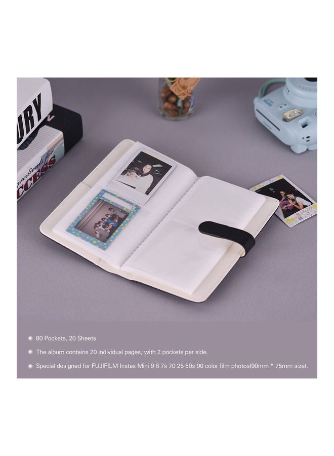 80-Pockets Portable Photo Album Black  - Image 5