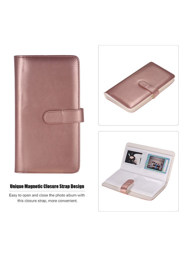 80-Pockets Portable Photo Album Rose Red  - Image 3