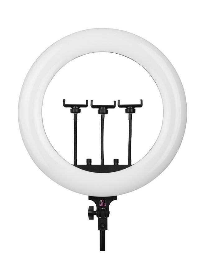 طقم حلقة إضاءة LED قابلة للتعتيم لتصوير الفيديو أبيض - Image 4