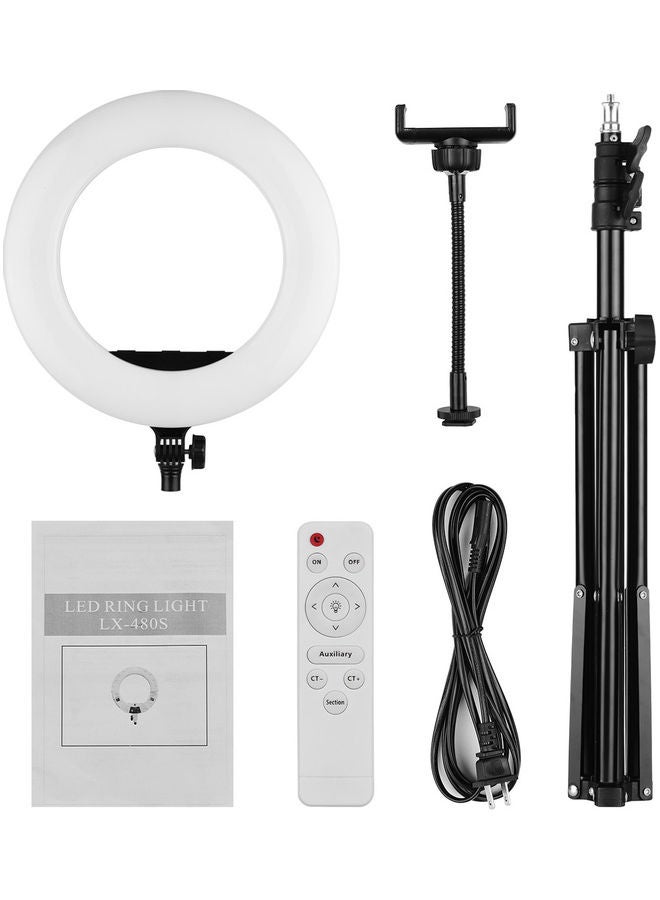 طقم مصباح حلقي بإضاءة LED أسود - Image 1