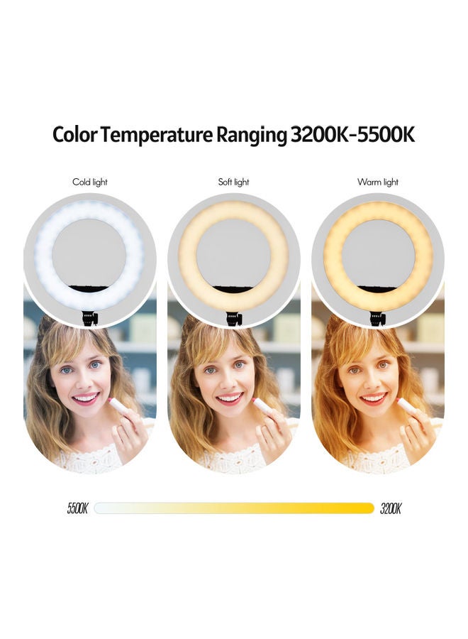 طقم مصباح حلقي بإضاءة LED أسود - Image 3