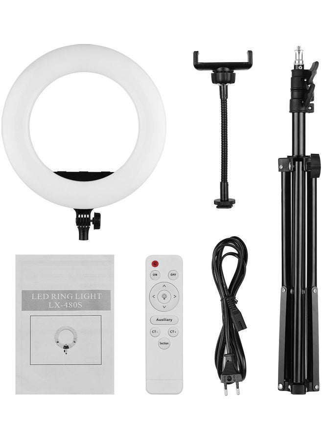 طقم مصباح حلقي بإضاءة LED أسود/أبيض - Image 1