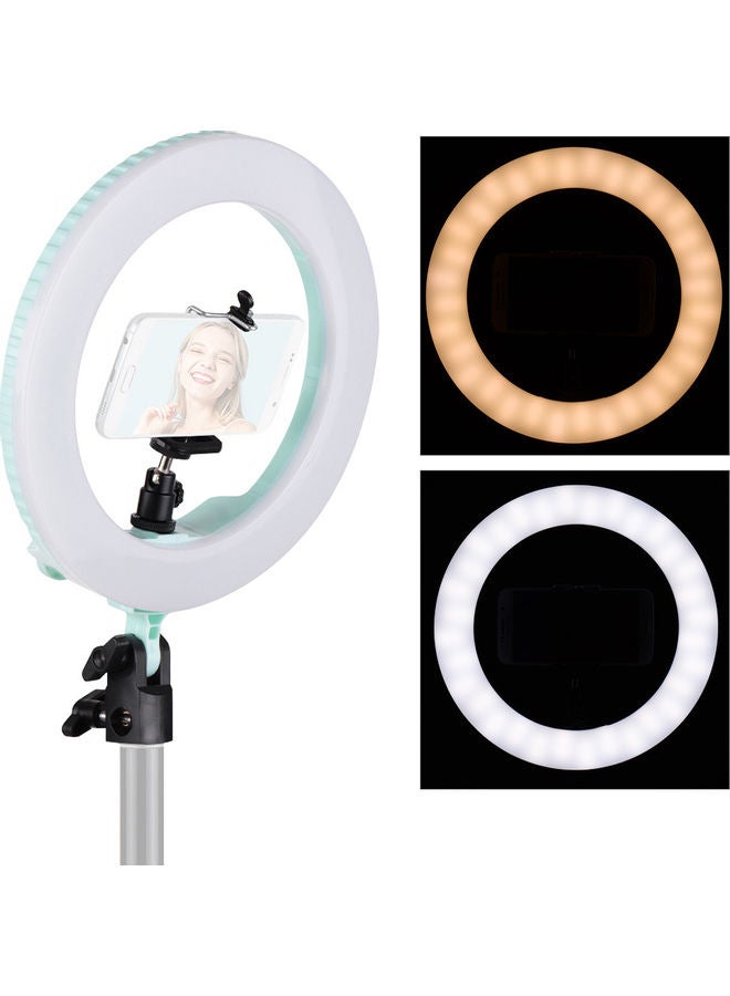 Generic LED Ring Light With Mobile Phone Holder White/Yellow  - Image 1
