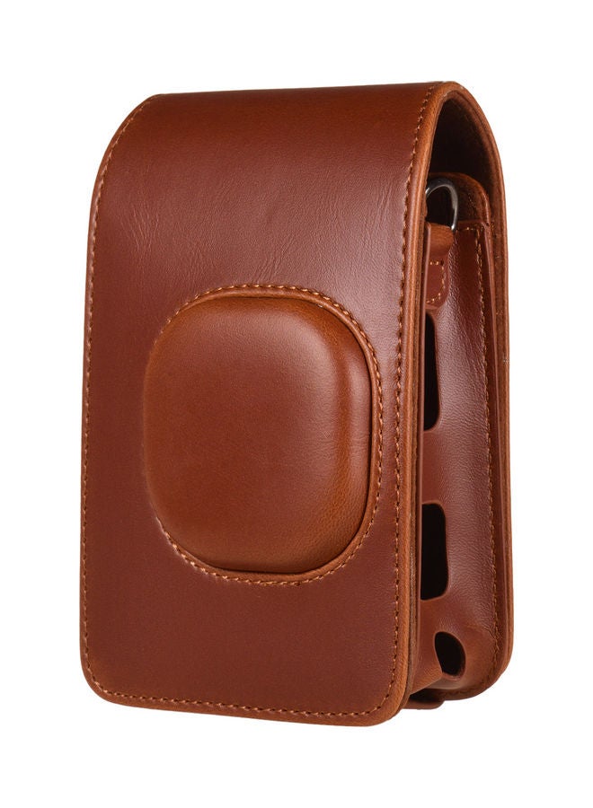 Instant Camera Case Bag With Shoulder Strap Brown - Image 1