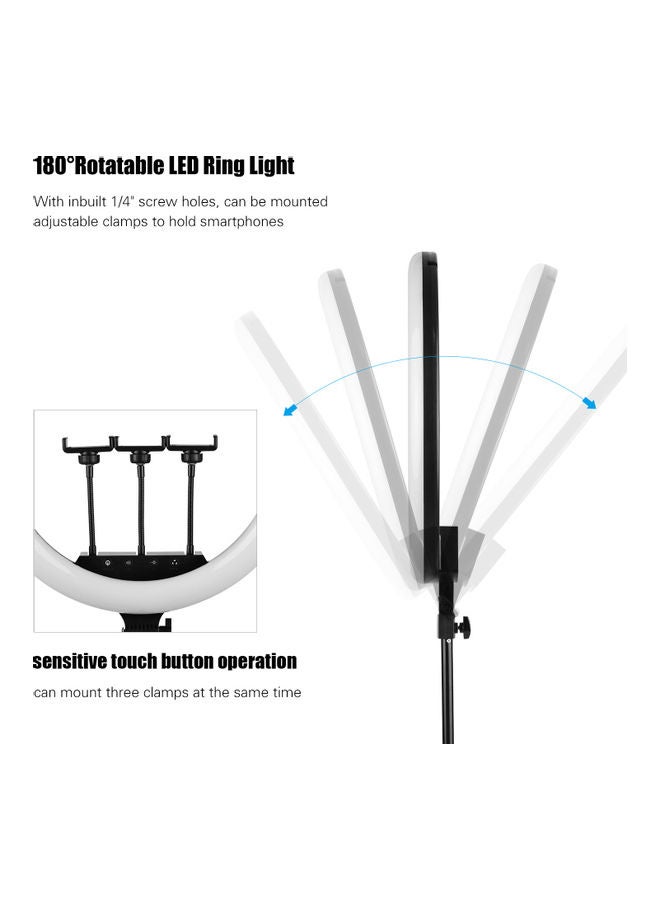 LED Ring Light With Tripod Stand Multicolour