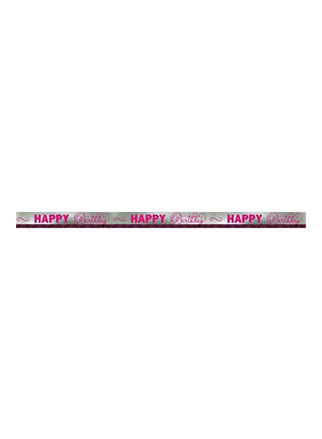 Amscan 12-Piece Happy Birthday Foil Banner Set 25inch