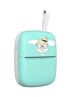 Generic Portable Bluetooth Printer With Thermal Paper Green/White  - Image 3