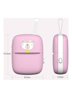 Generic Portable Bluetooth Printer With Thermal Paper Pink/White  - Image 3