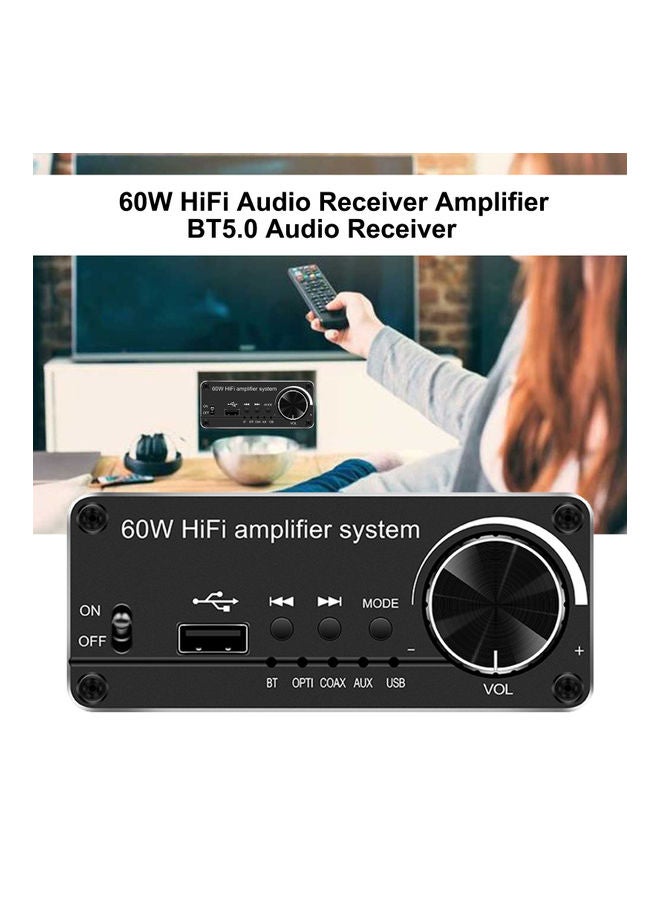 HiFi Bluetooth Audio Receiver Amplifier V8671-V Black - Image 5