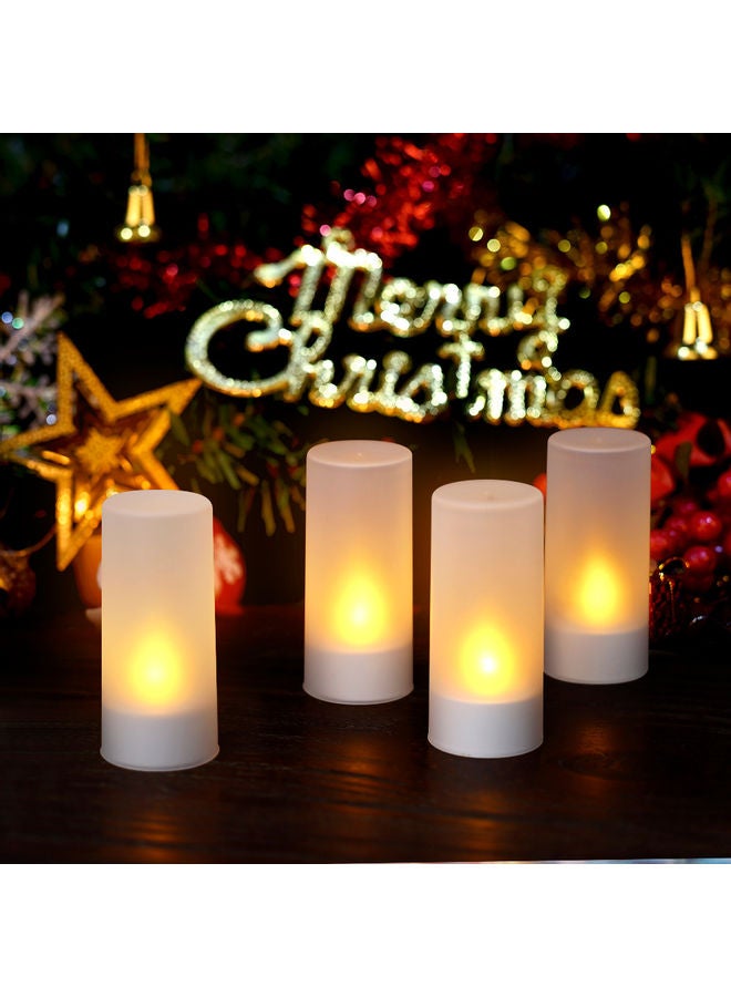 12-Piece LED Rechargeable Flameless Candle With Remote Control Yellow  - Image 3