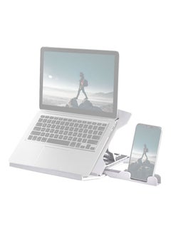 Generic Portable Laptop Riser Foldable Stand White  - Image 1
