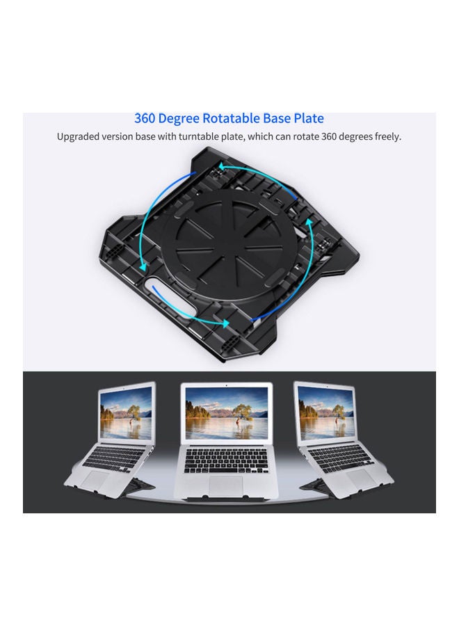 Portable Laptop Riser Foldable Stand Black - Image 3