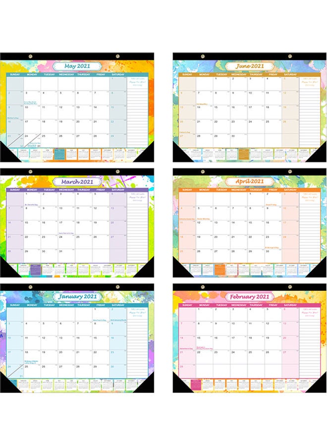 Generic Calendar Planner Jan 2021-Dec With Corner Protectors multicolour  - Image 5
