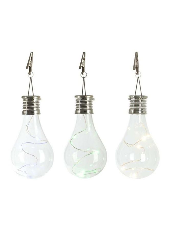 Voberry 3-Piece Waterproof Solar Rotatable LED Bulb clear 15x7.5x15centimeter - Image 1