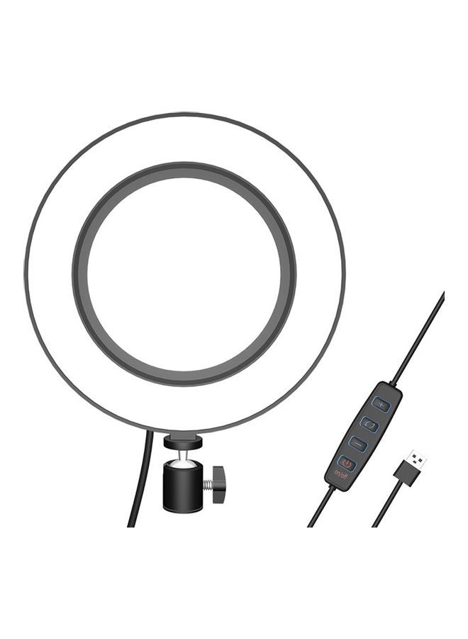 LED Fill Ring Light With Ballhead Adapter Black - Image 1