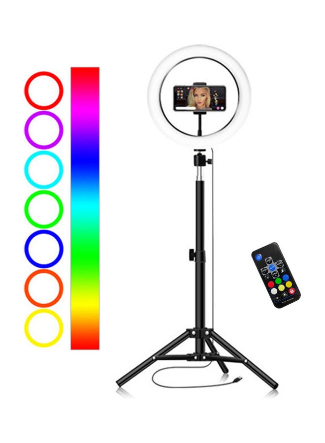 طقم مصباح LED حلقي مع حامل ثلاثي القوائم متعدد الألوان - Image 4