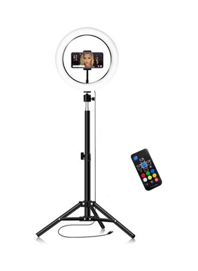 طقم مصباح LED حلقي مع حامل ثلاثي القوائم متعدد الألوان - Image 1