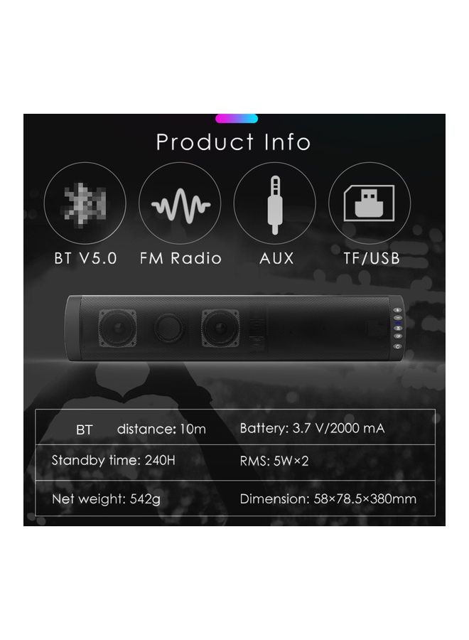 Bluetooth TV Soundbar BS-41A Black  - Image 2