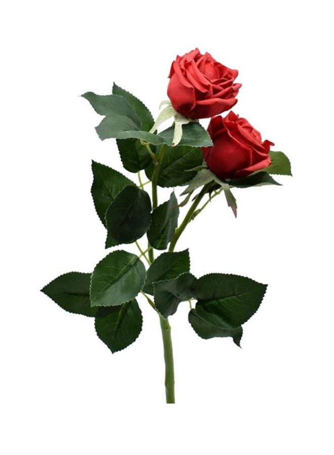 ياتاي باقة ورد صناعي أحمر/ أخضر/ أبيض 8x40x8سم  - Image 1