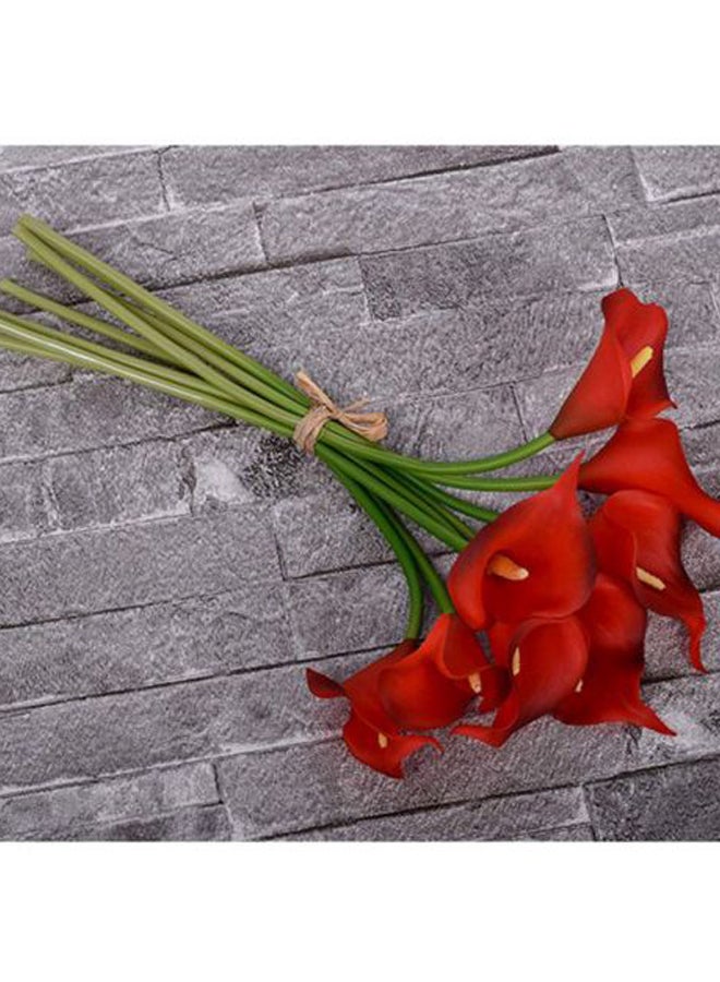 Yatai - 16-Piece Artificial Calla Lily Flowers Red 35x9x9cm - Image 1
