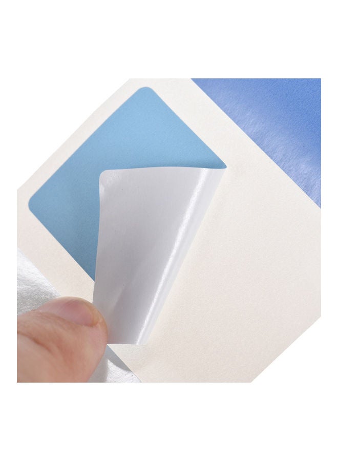 3-Piece Direct Labels Self-Adhesive Thermal Paper Roll 9.30x3.20x6.00cm Blue  - Image 3