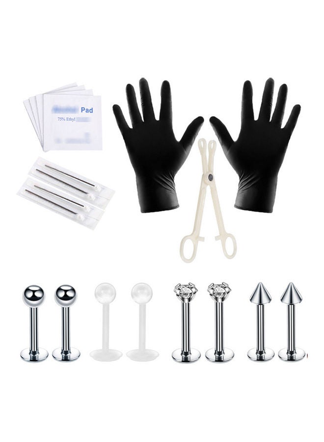 Generic - 19-Piece Body Piercing Jewellery Kit - Image 1