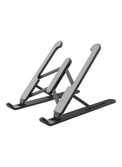Generic Portable Laptop Riser Foldable Stand Black  - Image 1