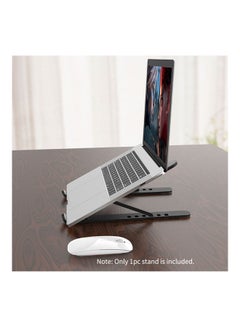 Generic Portable Laptop Riser Foldable Stand Black  - Image 3