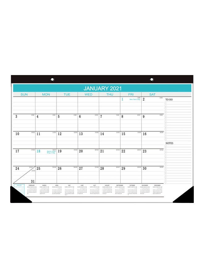 Generic 2021 Calendar With Corner Protectors Multicolour  - Image 1
