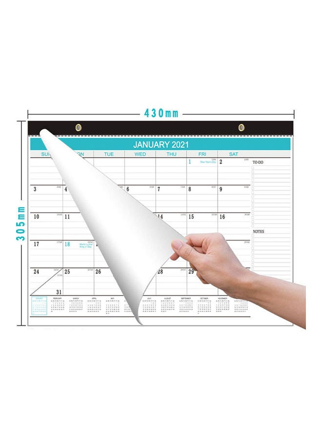 Generic 2021 Calendar With Corner Protectors Multicolour  - Image 3