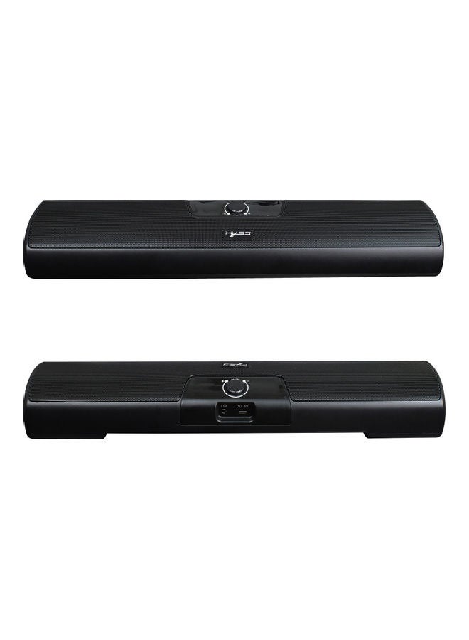 Wired USB Powered Soundbar PC Speaker Q3 Black