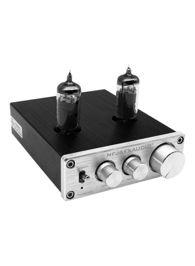 FX-AUDIO Mini HiFi Vacuum Tube Audio Preamplifier - EU Plug TUBE-03 Silver/Black  - Image 2