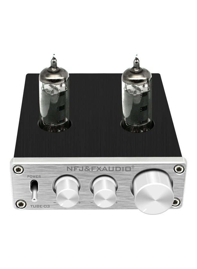 FX-AUDIO Mini HiFi Vacuum Tube Audio Preamplifier - EU Plug TUBE-03 Silver/Black  - Image 1