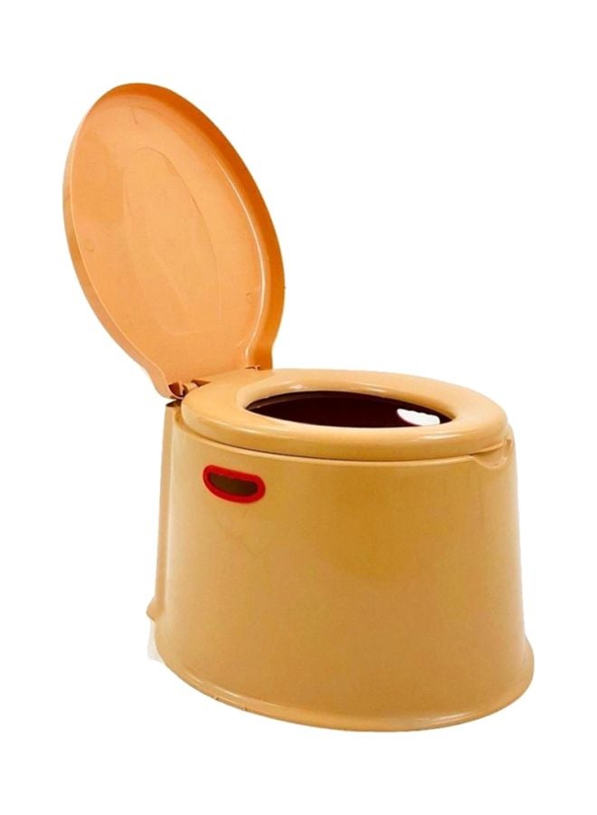ALMUFARREJ Portable Mobile Toilet Seat Beige 45x34cm  - Image 2