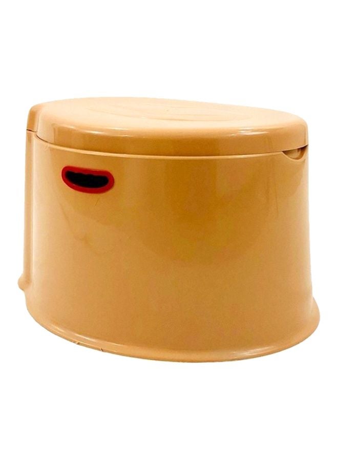 ALMUFARREJ Portable Mobile Toilet Seat Beige 45x34cm  - Image 1