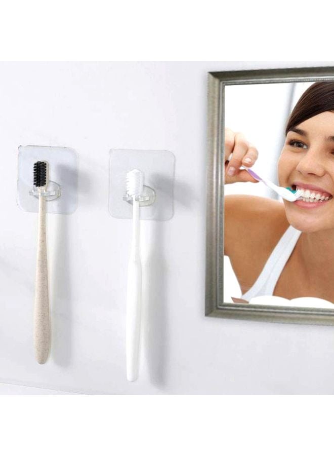 Beauenty Pack Of 4 Toothbrush Holder Clear 6x6cm  - Image 3