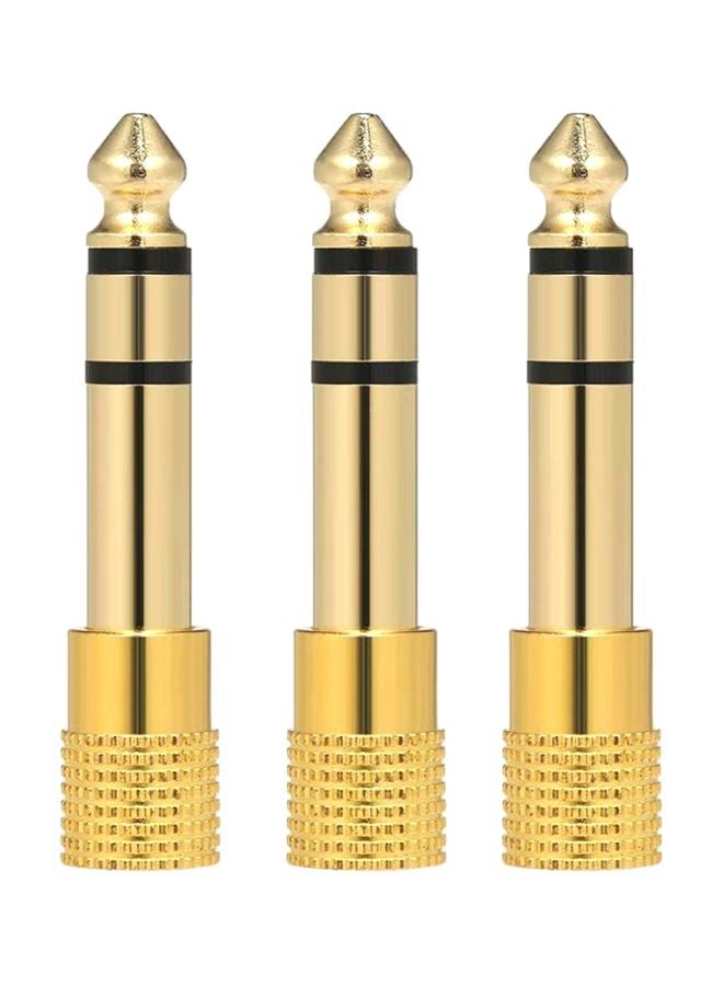 3-Piece 6.35 mm Male To 3.5 mm Female Audio Jack Adapter - v1612014984/N38348686A_1