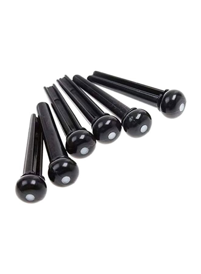 8-Piece Bridge Pins With Nuts And Saddle Bone