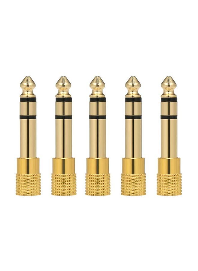 docooler 5-Piece Audio Adapter Stereo Jack Convertor Plug  - Image 1