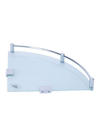 Frosted Sanity Corner Shelf Blue/Silver 25x3.5x25cm - v1612019679/N22744958A_1