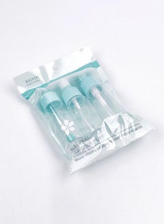 هوم كونسيبت طقم زجاجات تخزين محمولة من 3 قطع أزرق/شفاف Bottle 1(40), Bottle 2(40), Bottle3 (45)ملليلتر  - Image 2