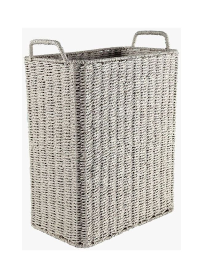 homes r us - Slim Rectangular Hamper Laundry Bag Grey Small - Image 1