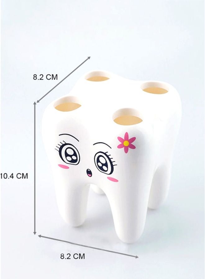 Beauenty Portable Toothbrush Holder White/Black/Pink 8.2x8.2x10.4cm  - Image 2