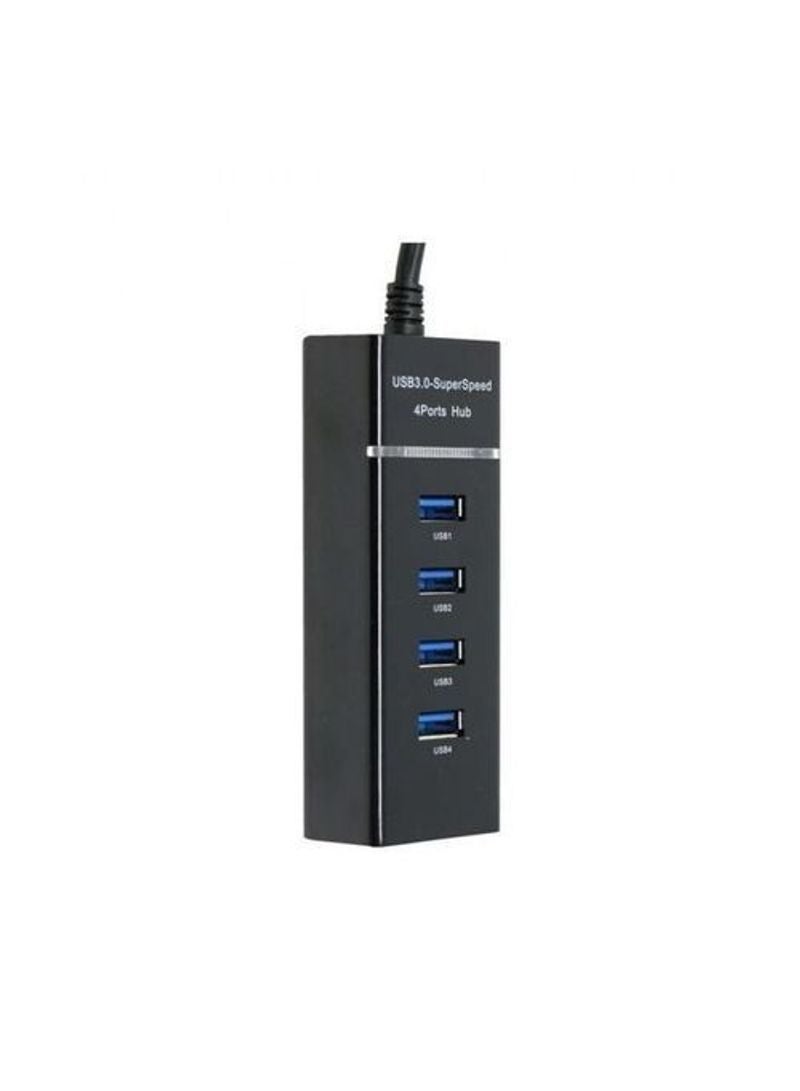 Generic Usb 3.0 External Hub Adapter - 4 Ports black  - Image 1