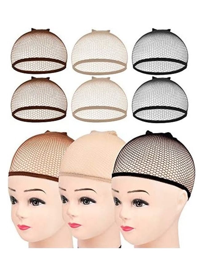 6 Piece Wig Caps Beige 10inch