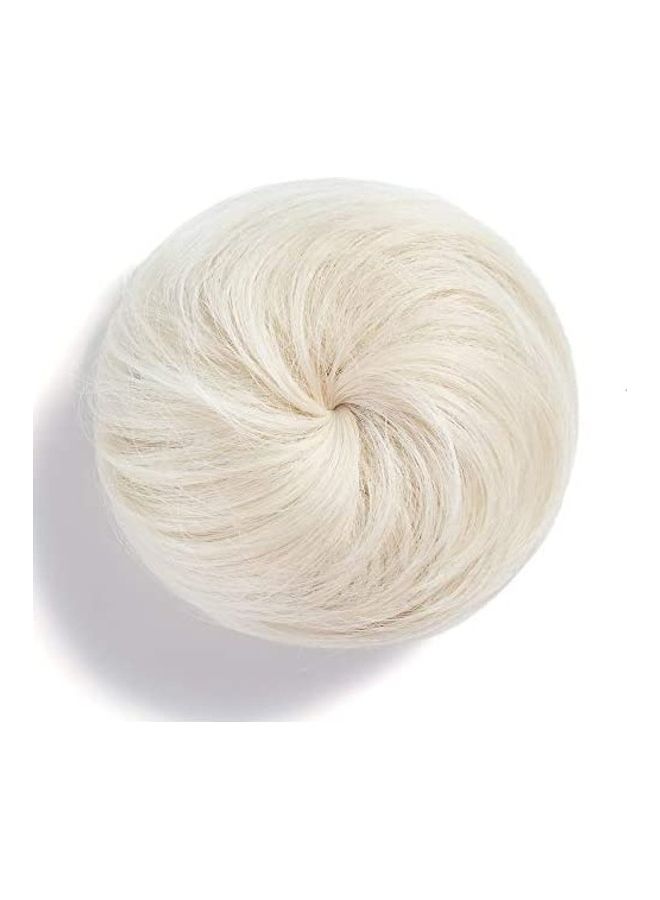 Chignon Donut Bun Wig Hairpiece White 18inch