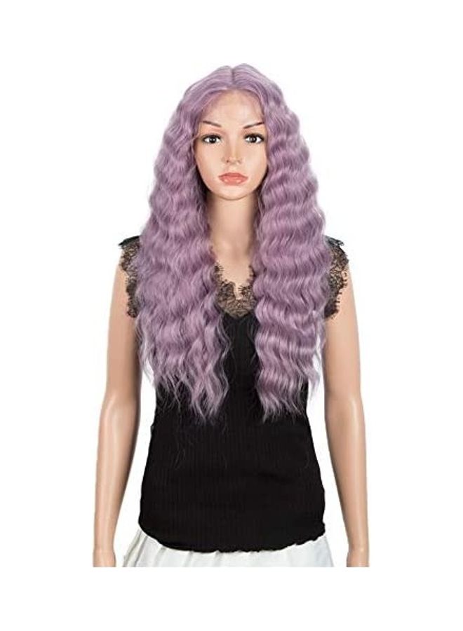 Joedir - Lace Front Long Wavy Wig Purple 24inch - Image 1