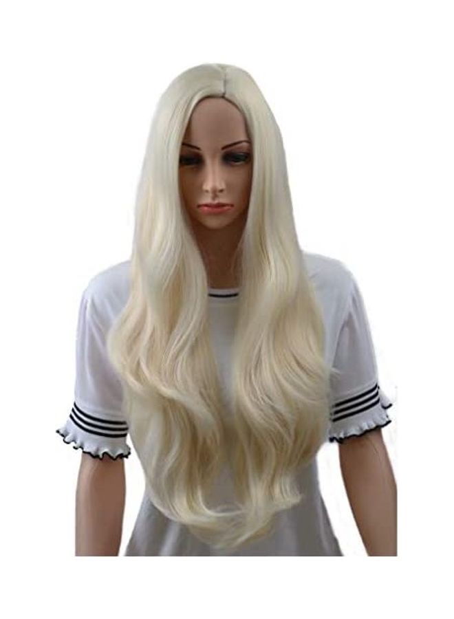 بيرون شعر مستعار طويل ومجعد ومموج للنساء والفتيات بطول 28 بوصة الأشقر الفاتح 28بوصة
