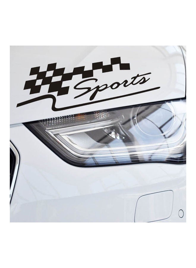 Generic Sports Printed Checkered Racing Flag Car Sticker  - Image 2