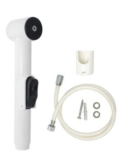 Uni flo Shattaf Bidet Sprayer Set White/Black 19x4.5x22cm  - Image 1
